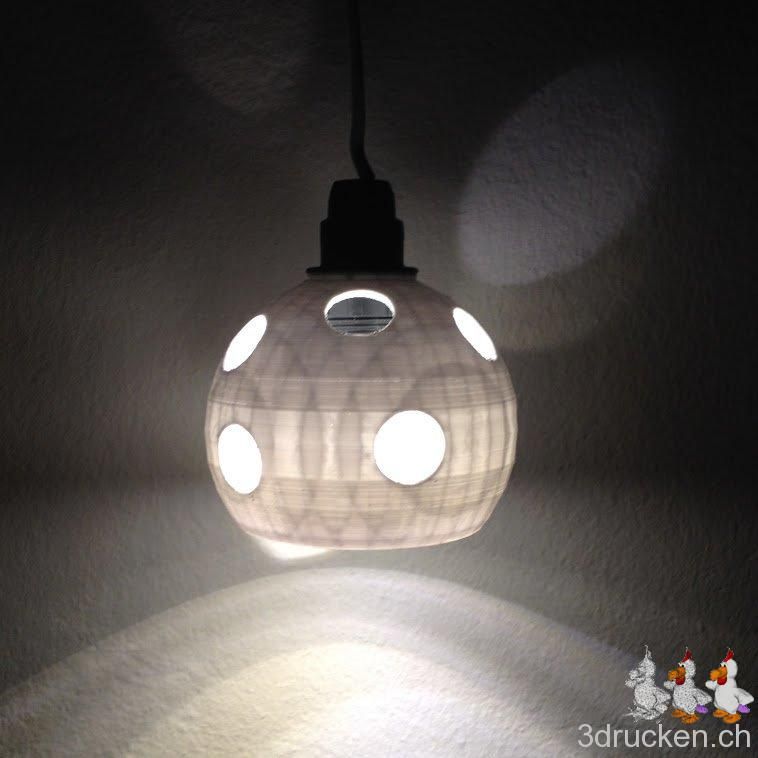 LED Lampenschirm aus Tinkercad gedruckt